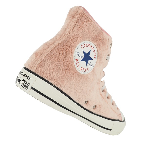 Converse Chuck Taylor All Star Hi Faux Fur "Fuzzy" Sneaker - Picture 7 of 10